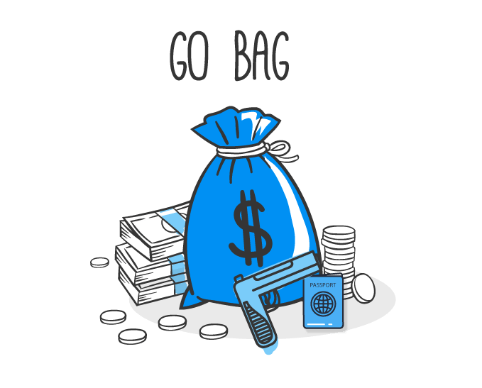 graphic of a savings bag