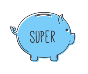 superannuation piggy bank graphic